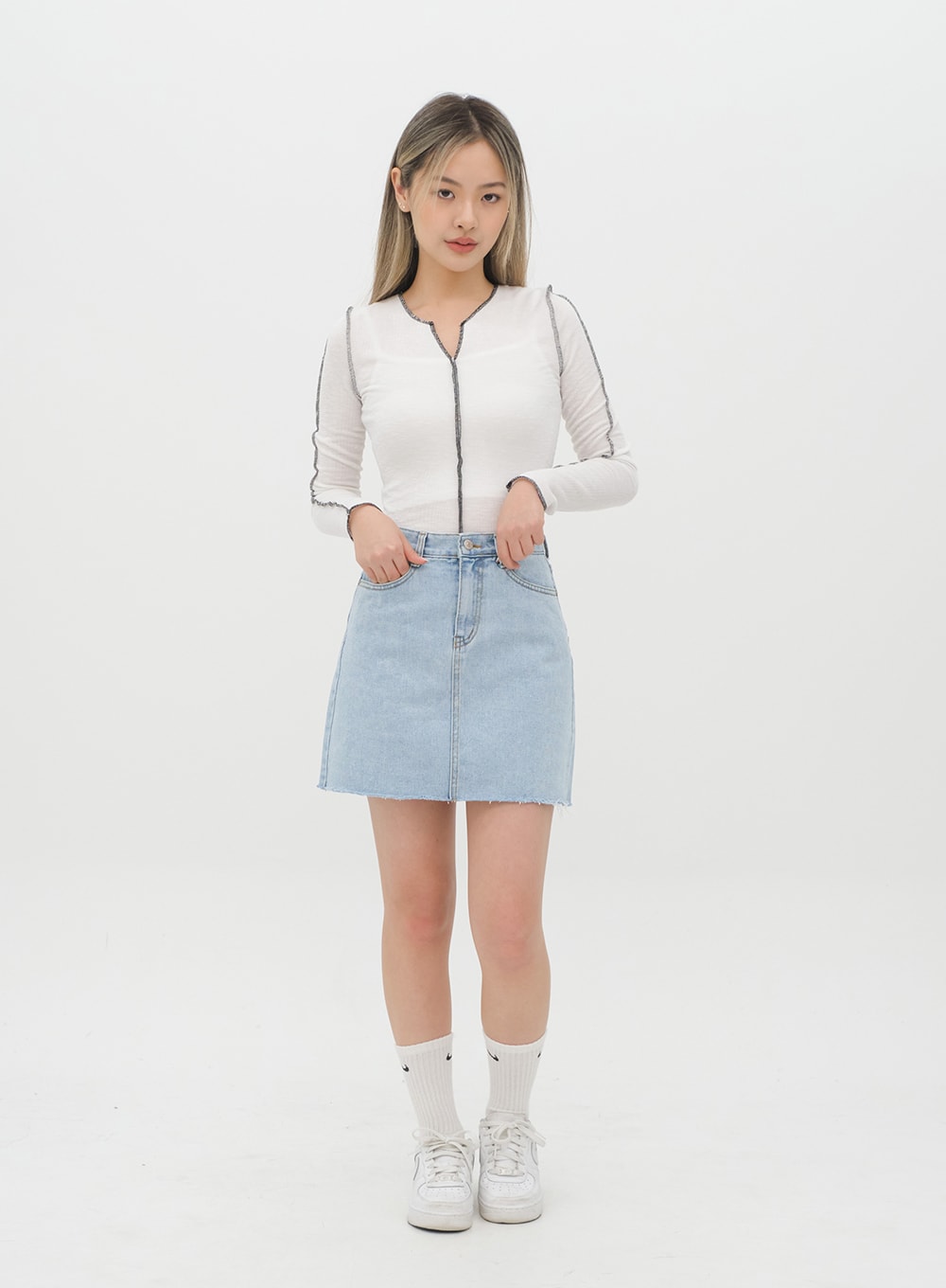 Denim Mini Skirt J28