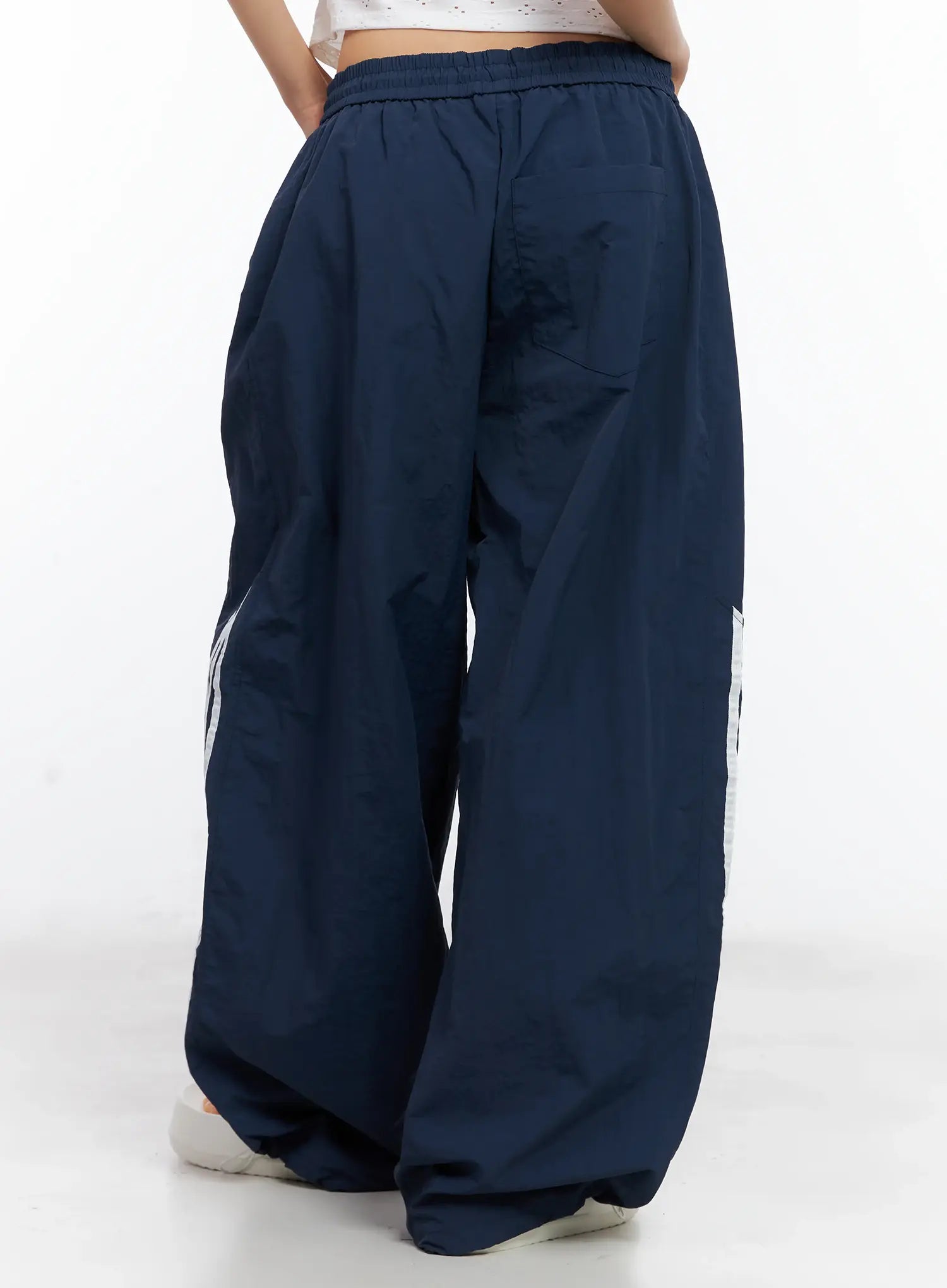 Wide-Leg Drawstring Track Pants CL529