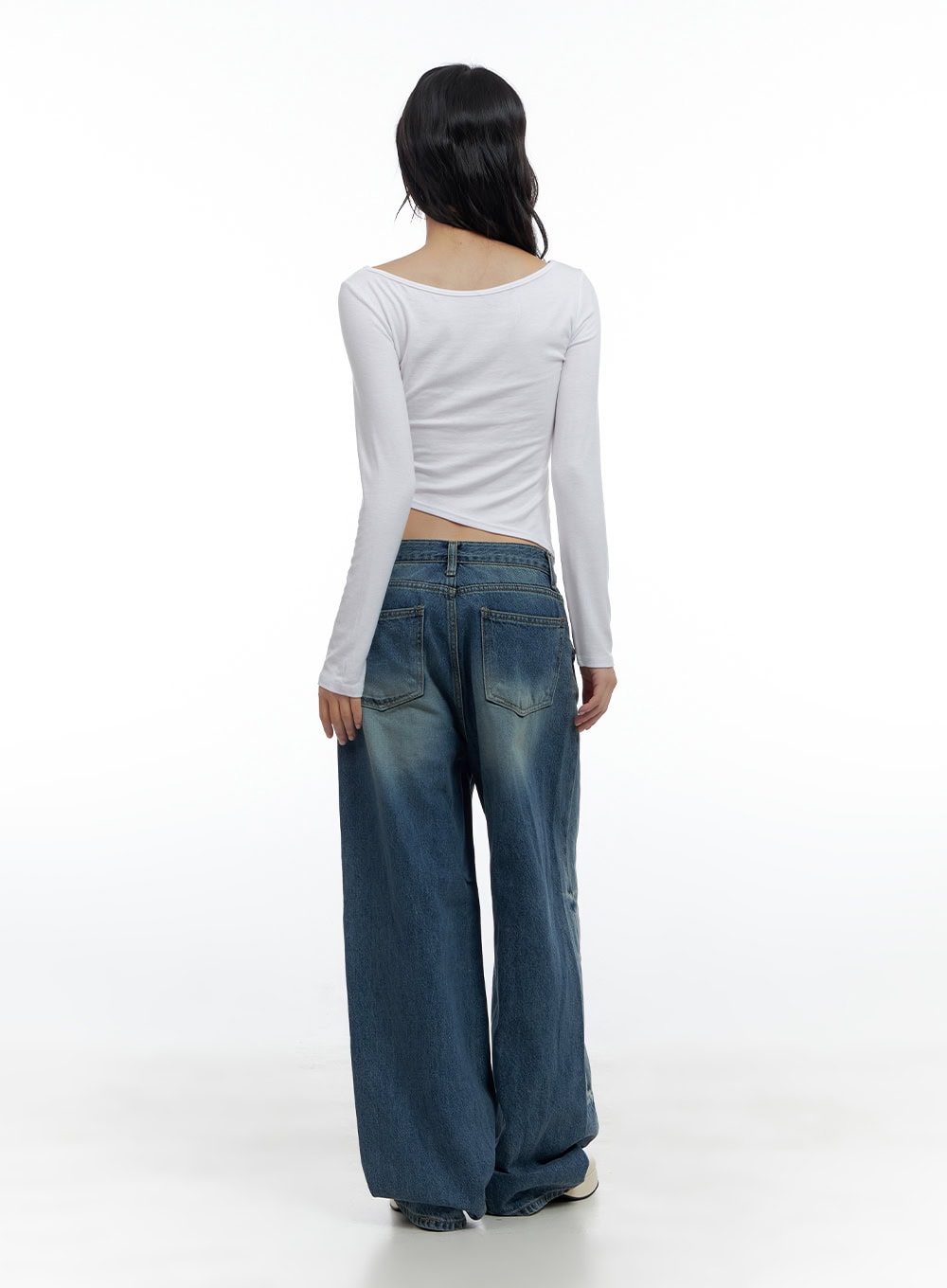 Aria Comfy Cotton Wide Leg Jeans CS420