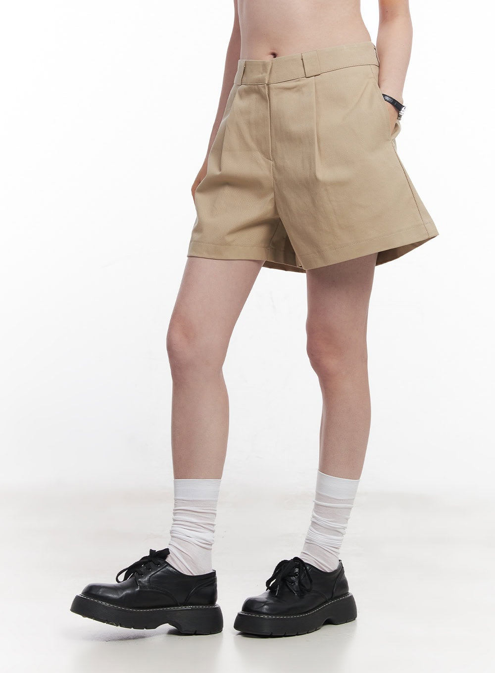 Pintuck Cotton Shorts CY515