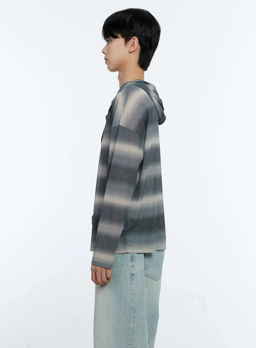 Men's Ombre Striped Zip-Up Jacket IG501