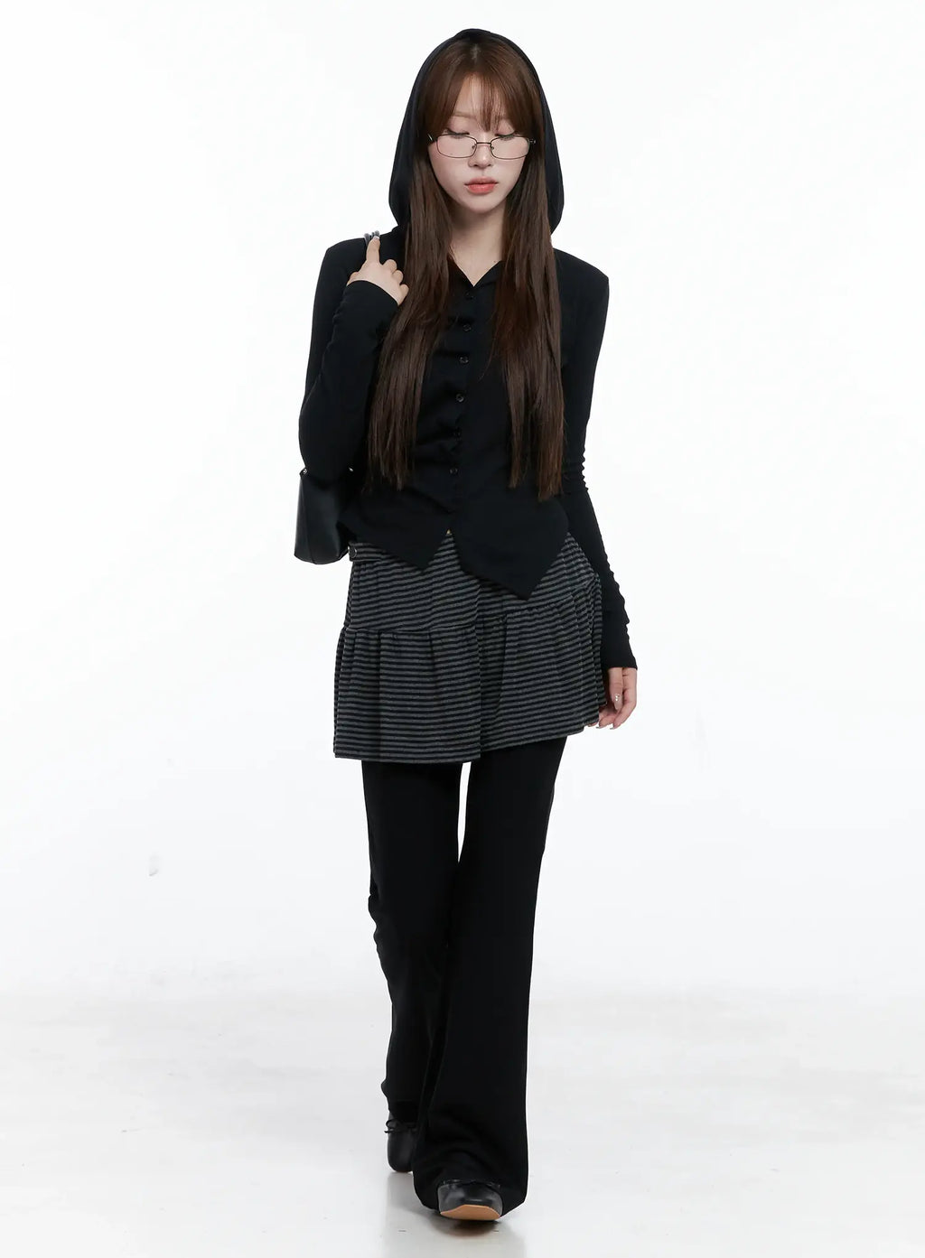 Twisted Button-Up Hooded Cardigan CS501