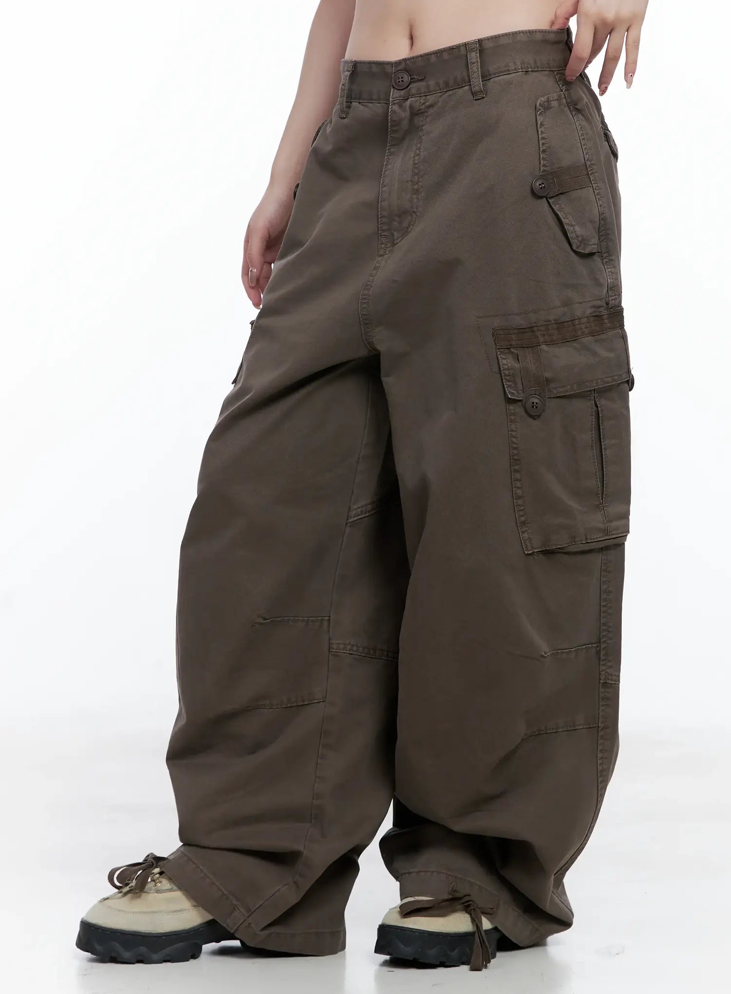 Utility Pocket Wide-Leg Trousers CS501