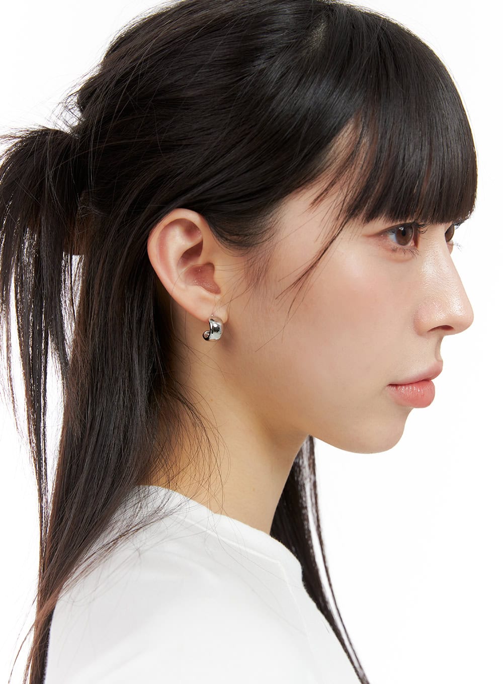 Half Bold Ring Earrings IG406