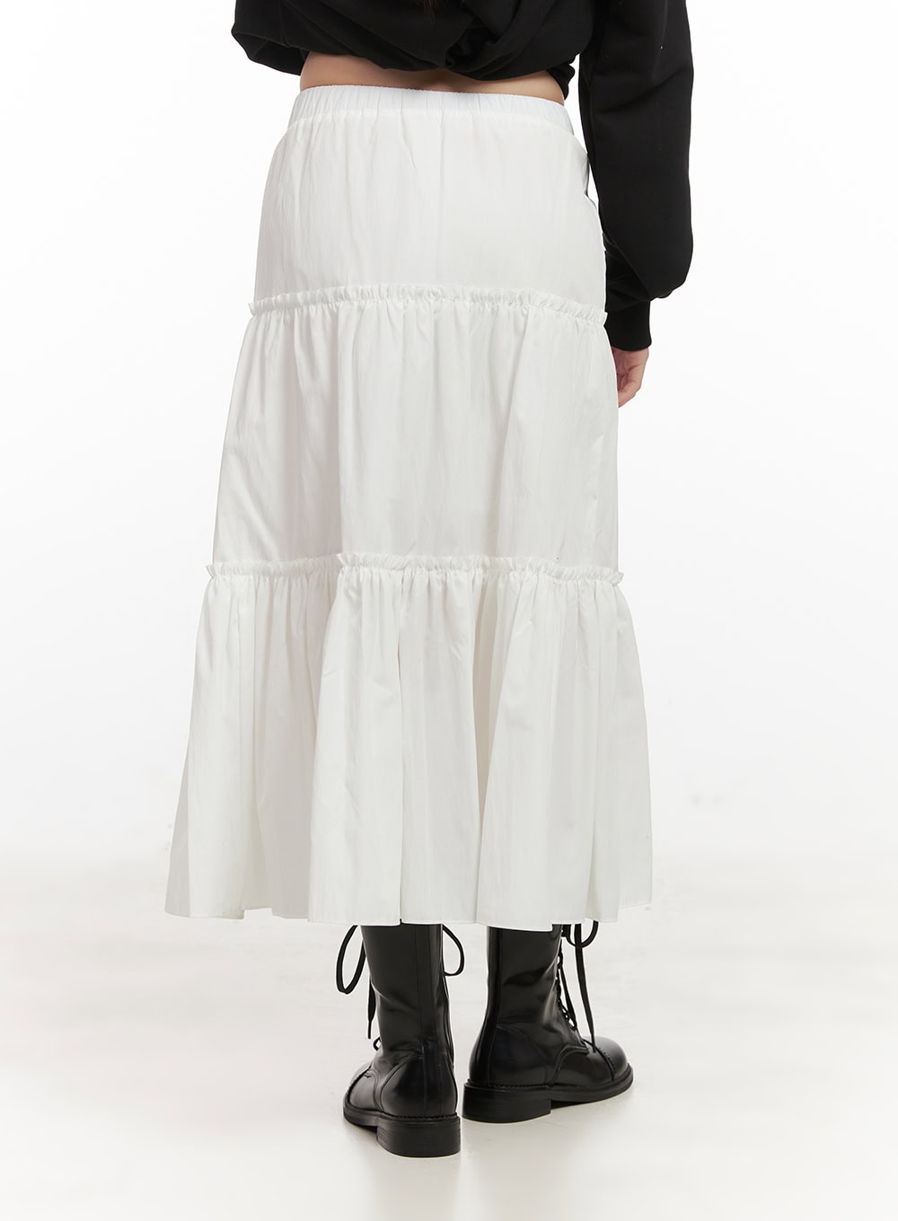 Classic Ruffle Flare Maxi Skirt CJ523