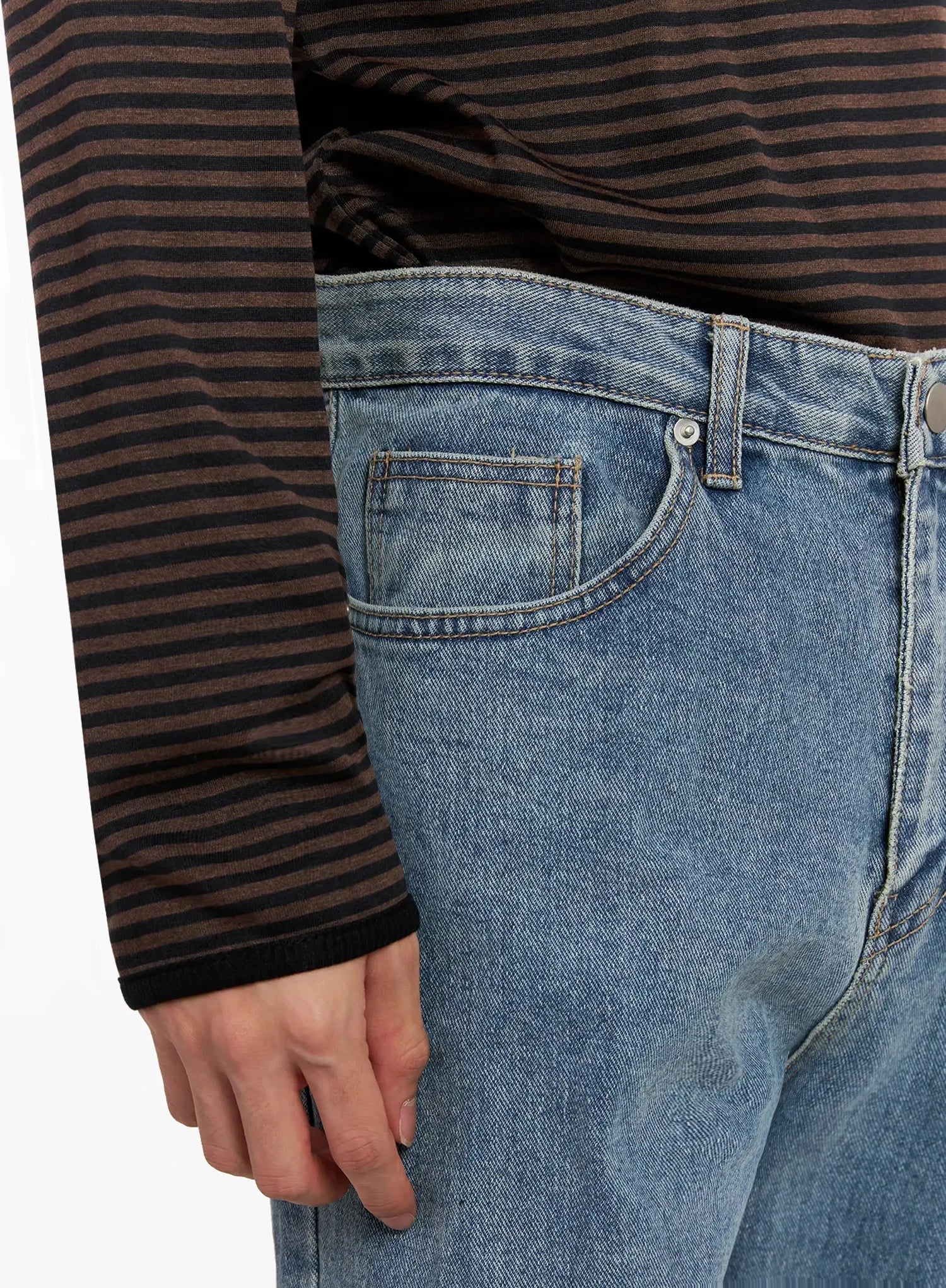 Men's Classic Blue Denim Jeans IO517