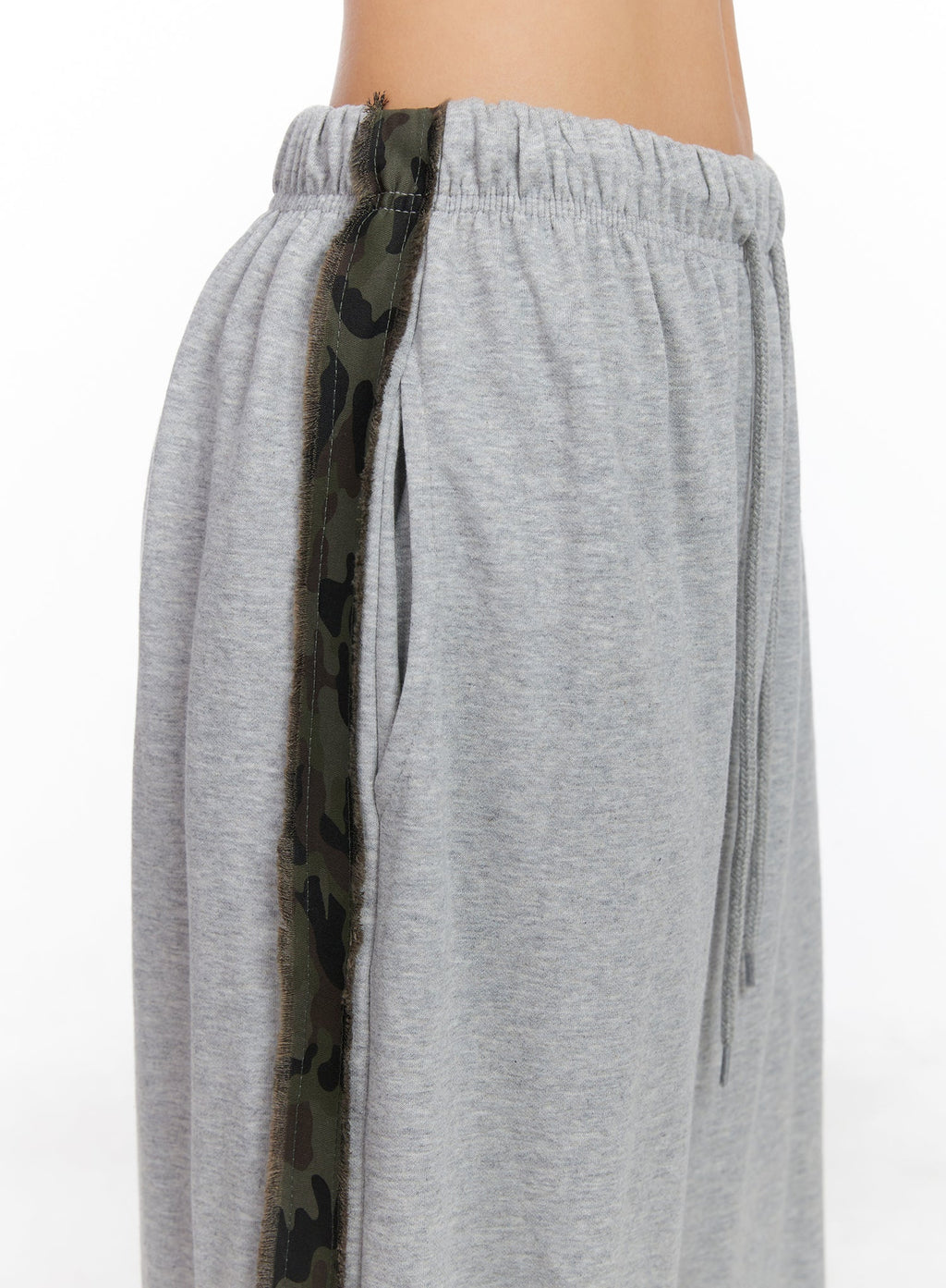 Camo Accent Wide Leg Sweatpants CO514
