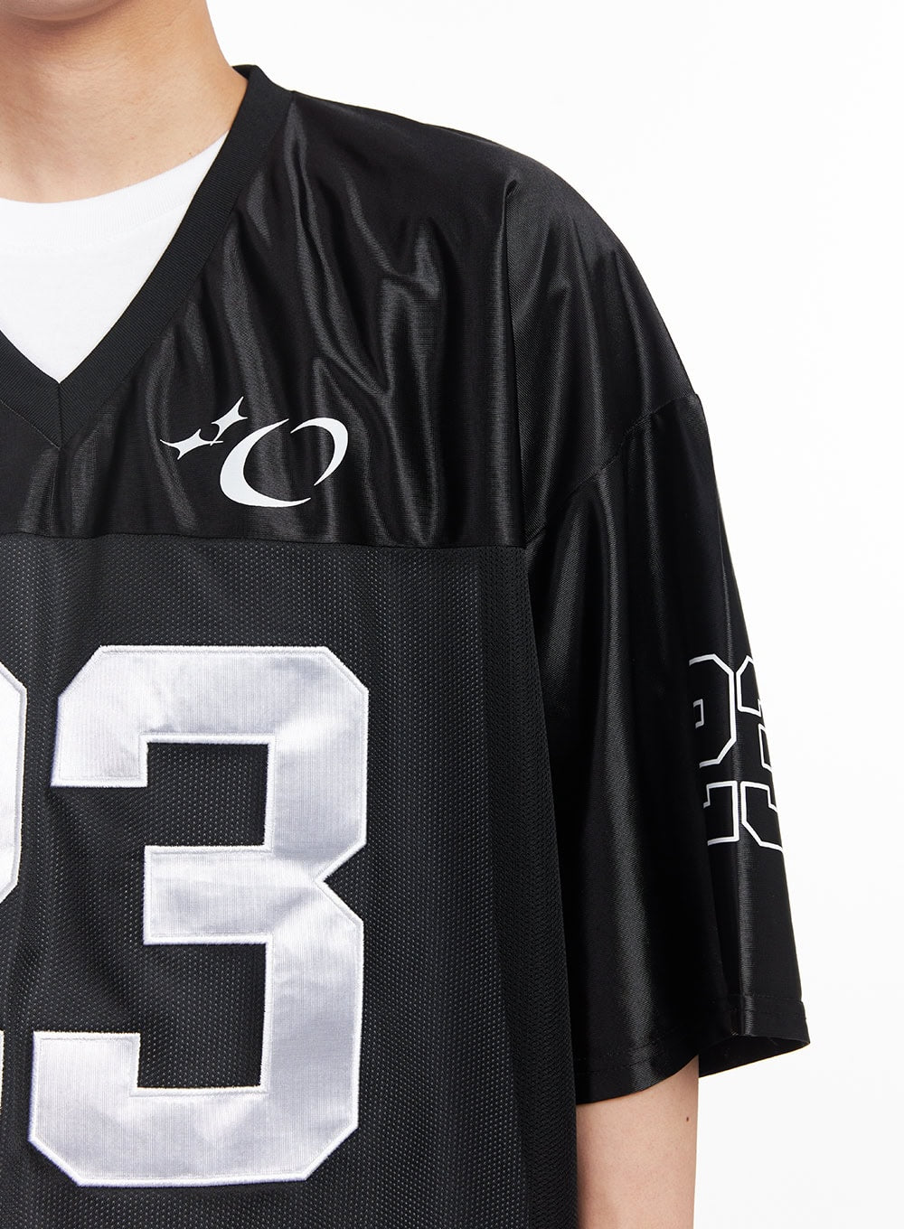 Men's Mesh V-Neck Jersey T-Shirt IA525