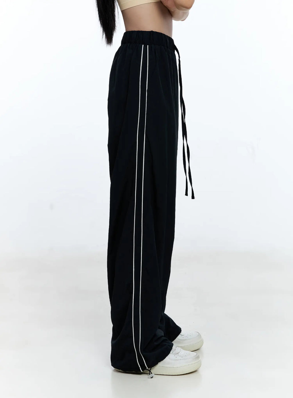 Nylon Wide-Leg Track Pants CG512