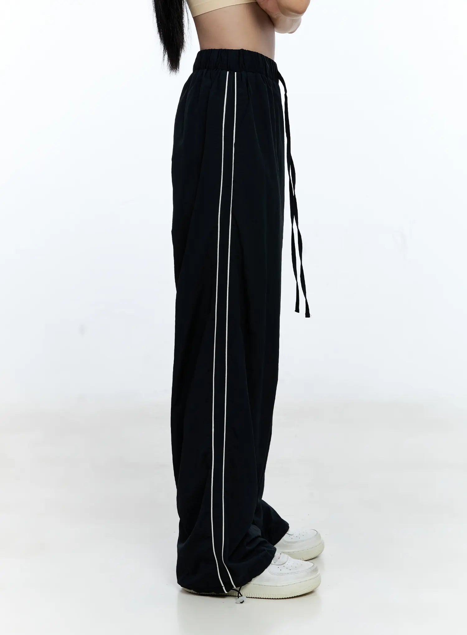 Nylon Wide-Leg Track Pants CG512