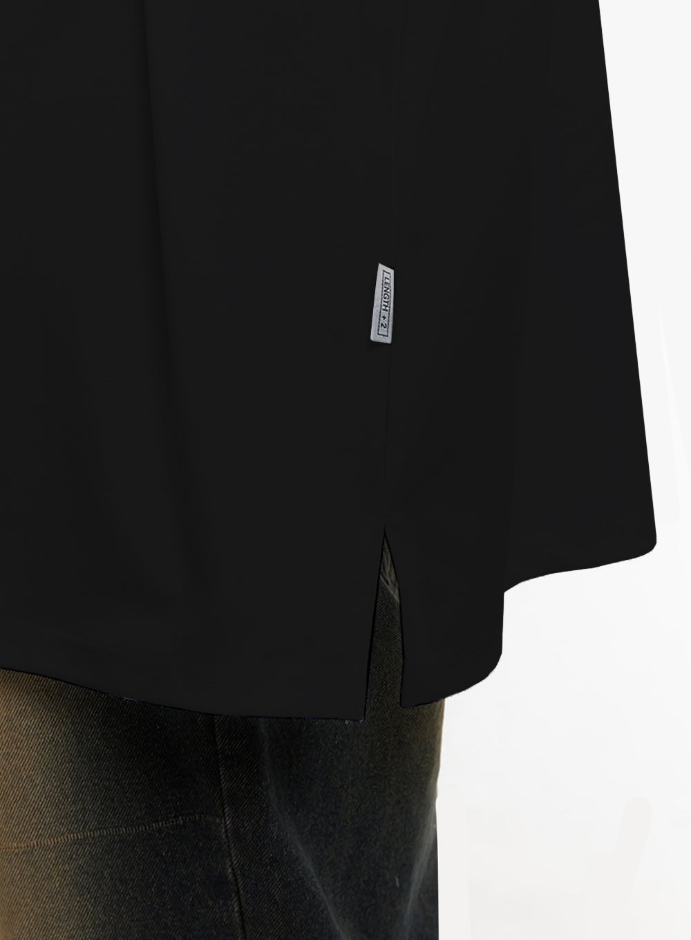 Men's Long-Sleeve Oversized Tee (Black) ID431