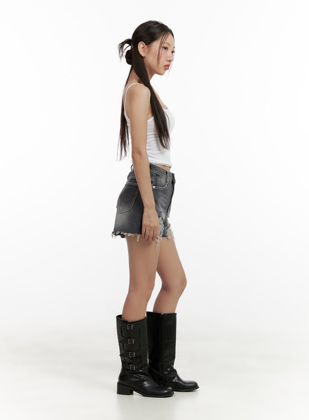 Distressed Denim Shorts CL431