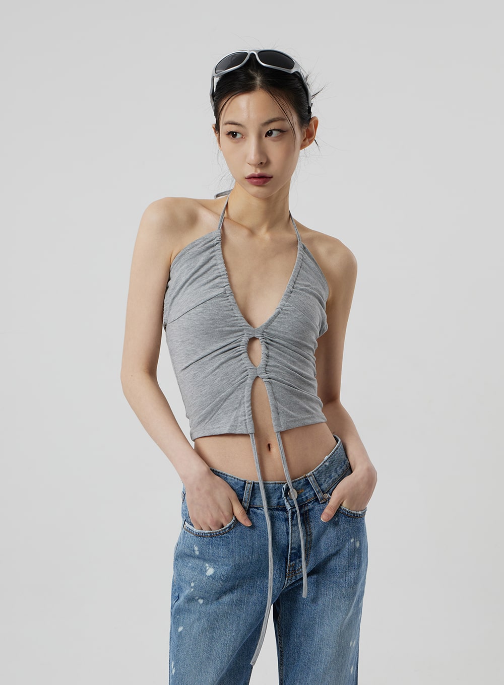 Neck strap Cropped Top CF309