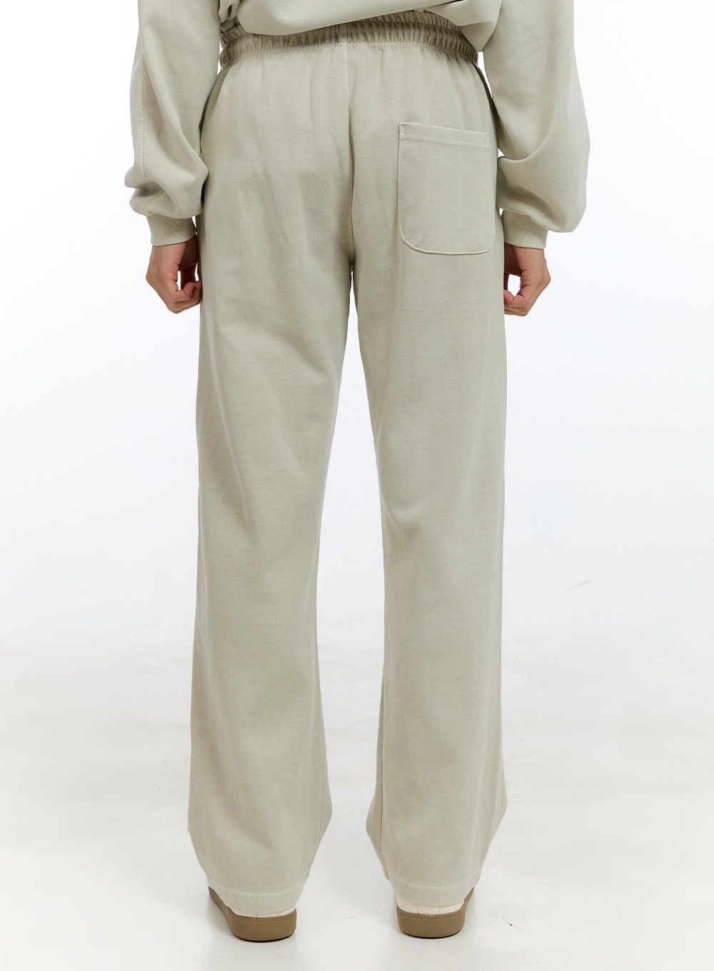 Men's Washed Cotton Sweatpants (Beige) IG422