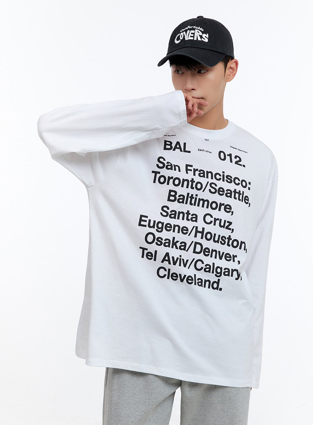 Men's Cotton Lettering Oversize T-Shirt IS413