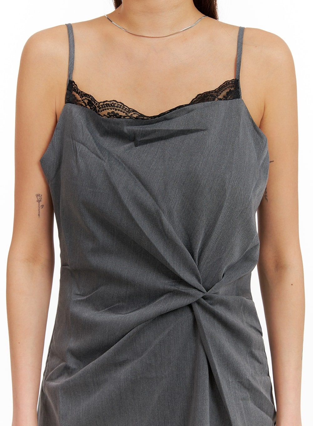 Lace Twist Mini Dress CY402