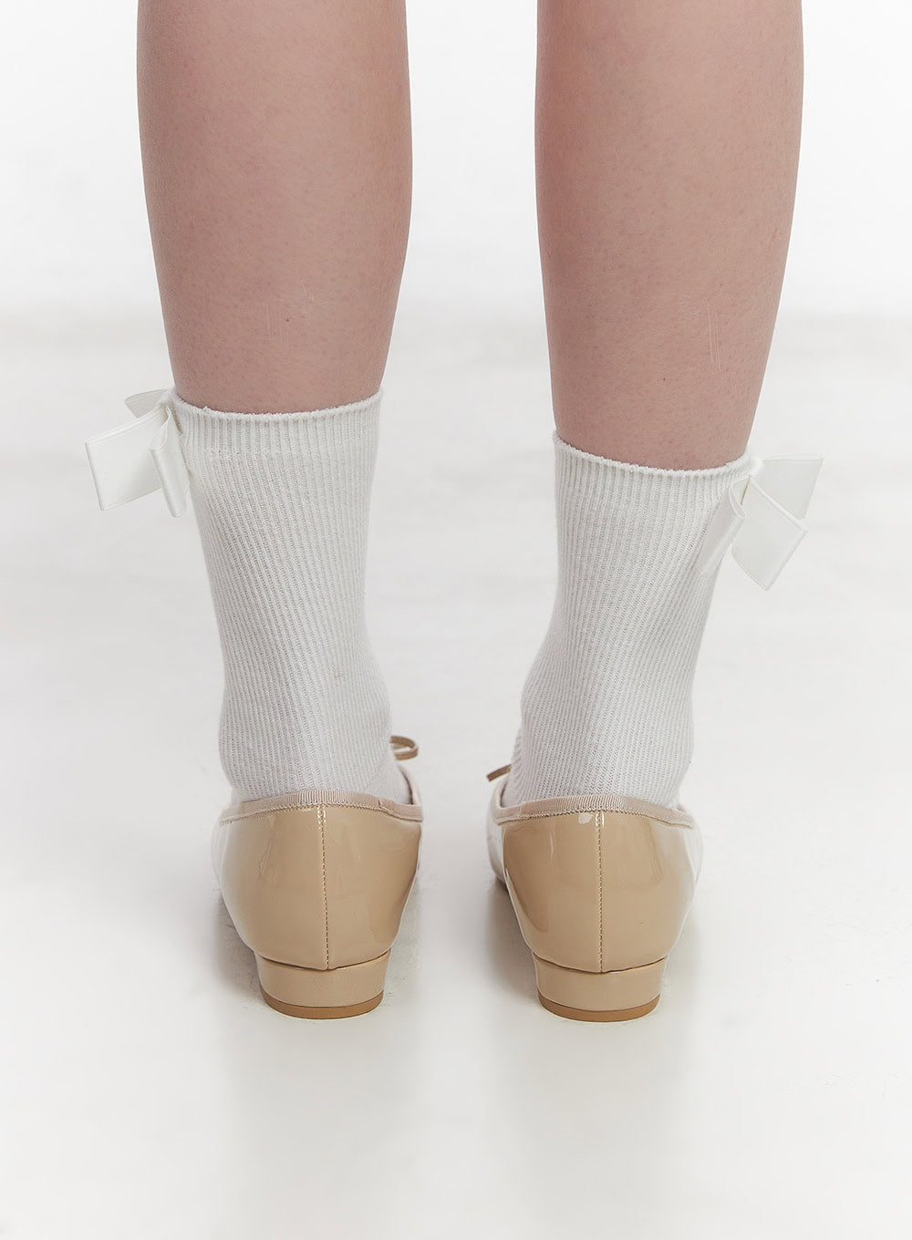 Ribbon Gloss Ballet Flats CY515