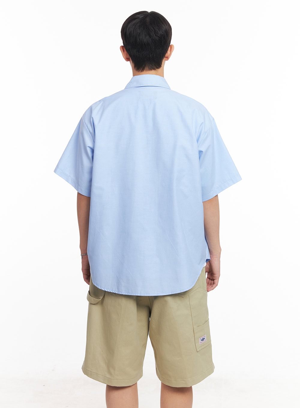 Men's Oversized Collared Short Sleeve Shirt IA529