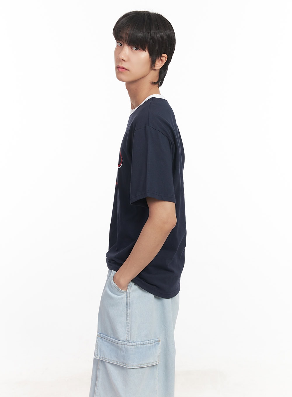 Men's Graphic Two-Tone T-Shirt IA511