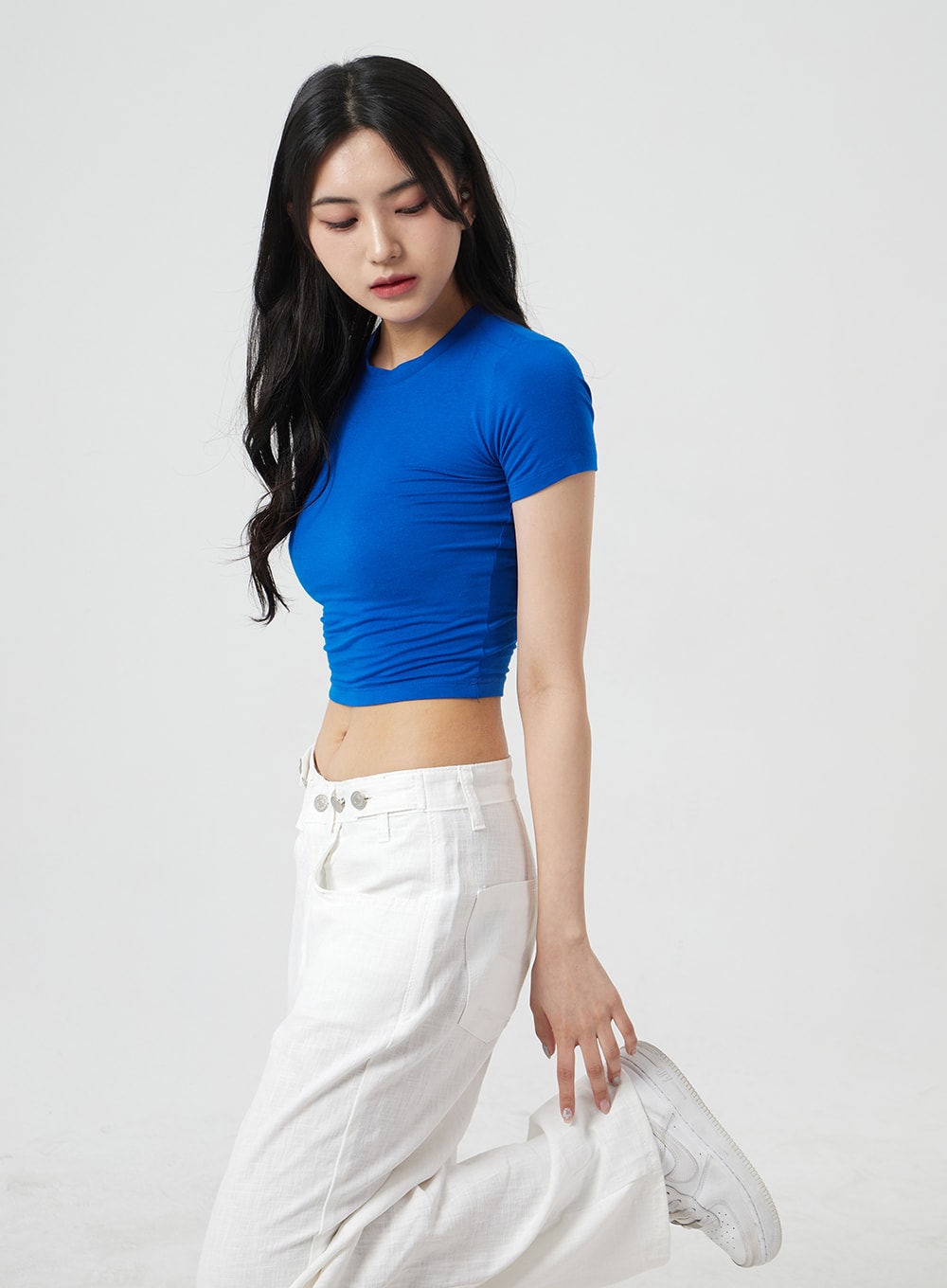 Slim Fit Crop Short Sleeve Tee BM304