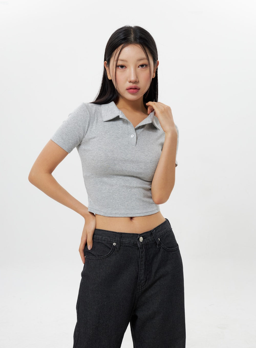 Cropped Polo Tee IY312