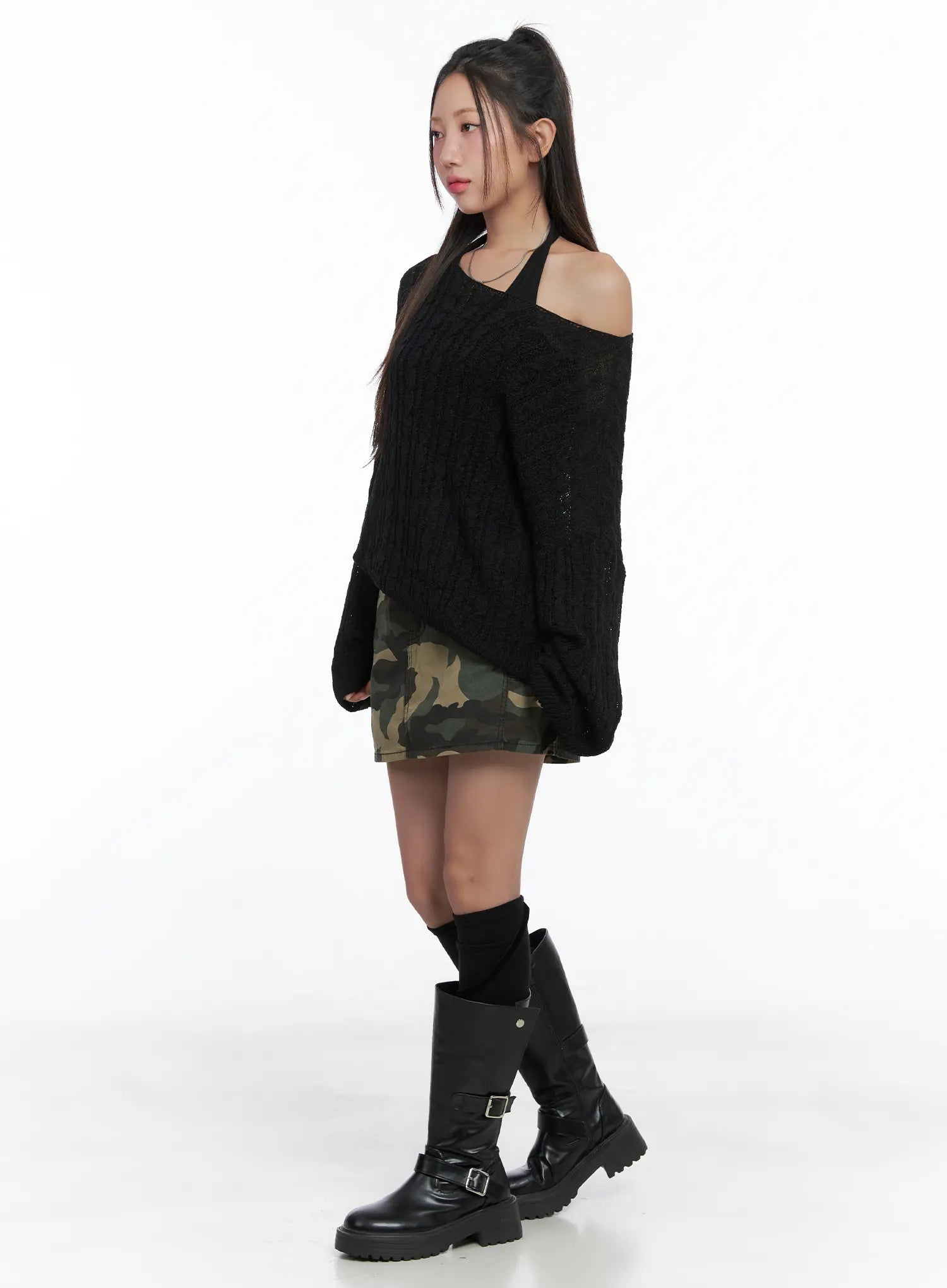 Camo Print Mini Skirt CS502