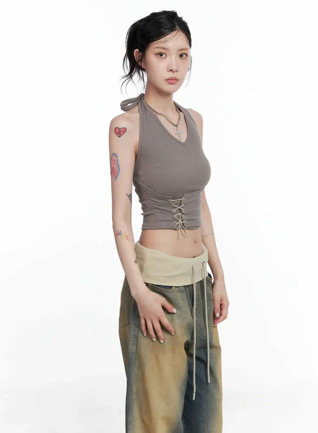 Corset Lace-Up Halter Top CS512