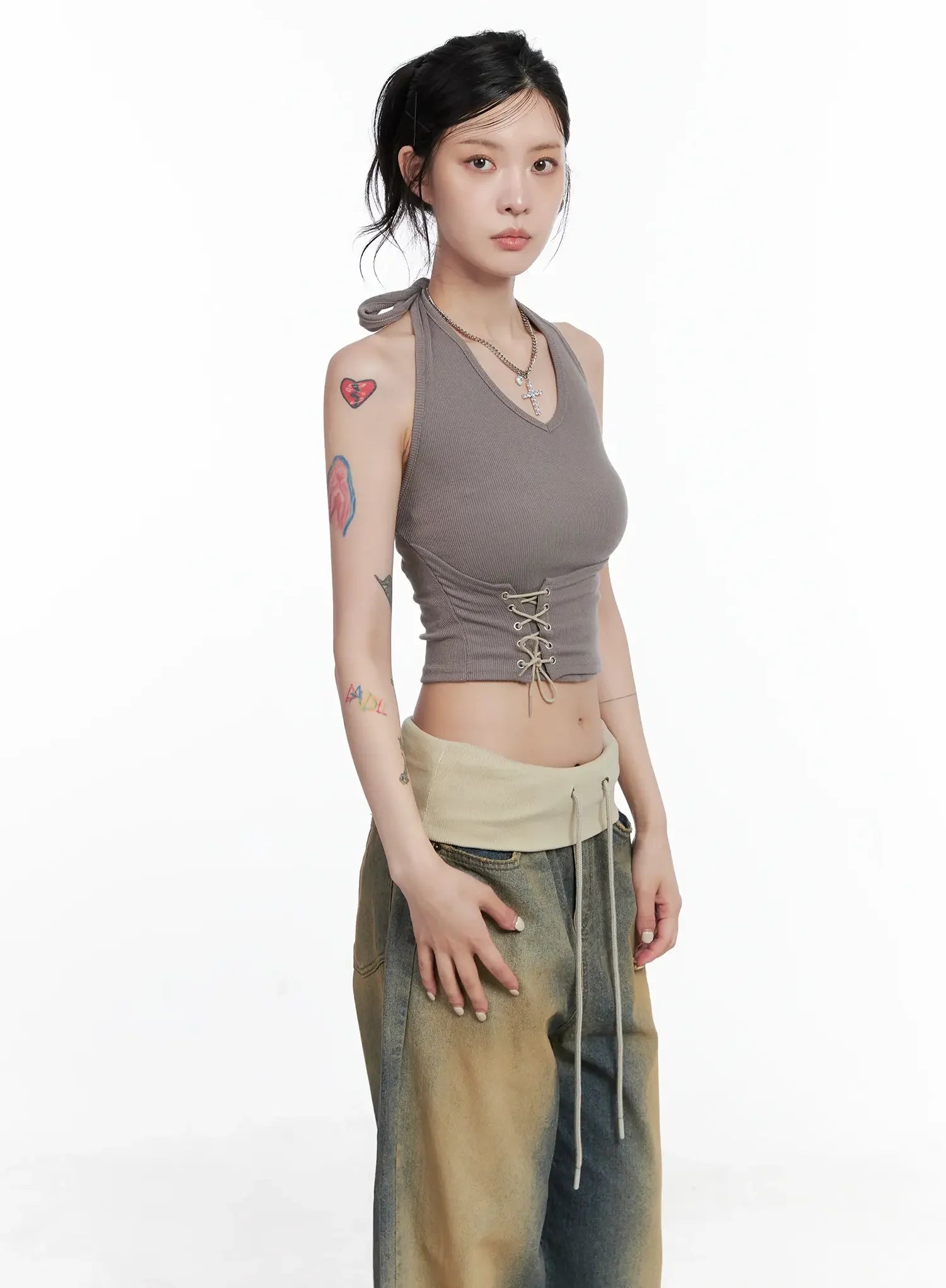 Corset Lace-Up Halter Top CS512