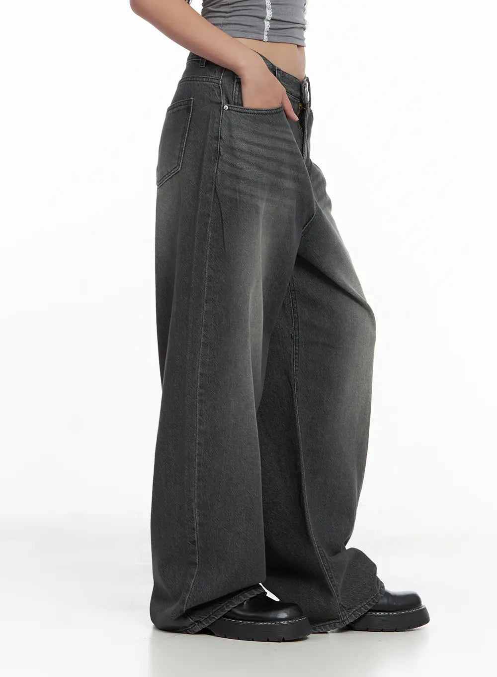 Kumi Washed Wide-Leg Summer Denim Jeans CL508