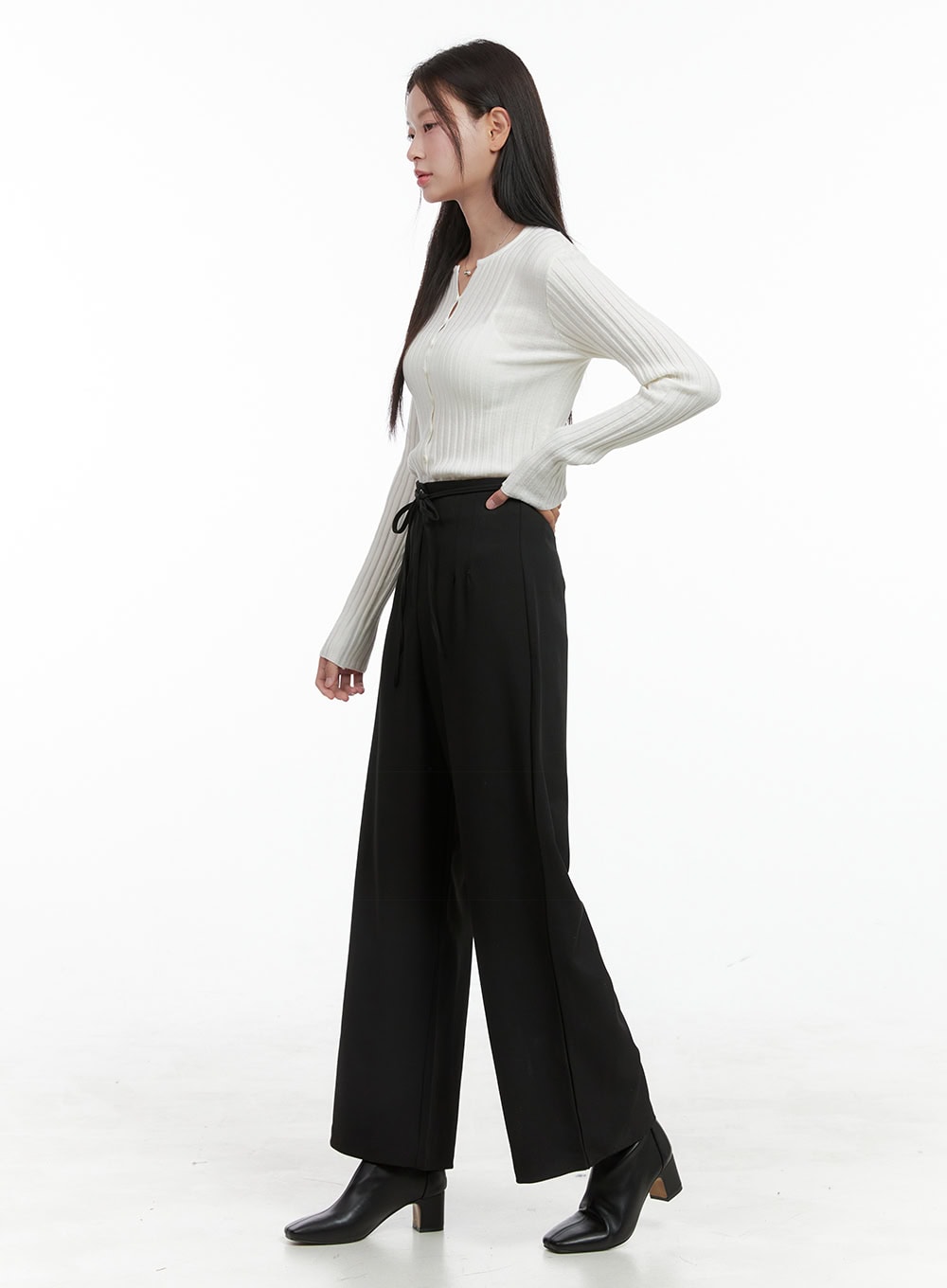 Banded Wide Leg Pants OG416
