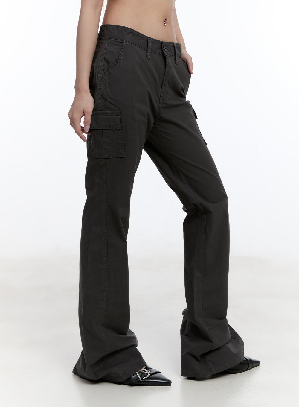 Cargo Cotton Bootcut Pants CY530