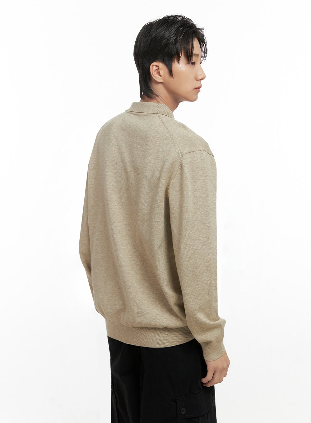 Men's Buttoned Acrylic Collar Sweater ID413