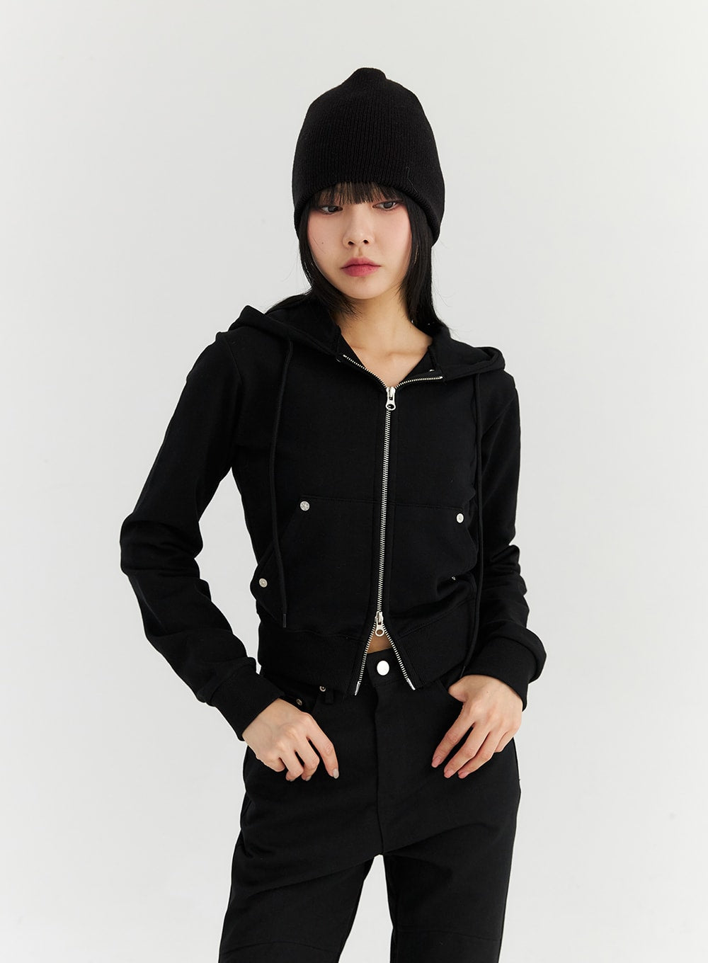 Two-Way Zip-Up Hoodie Jacket CN306