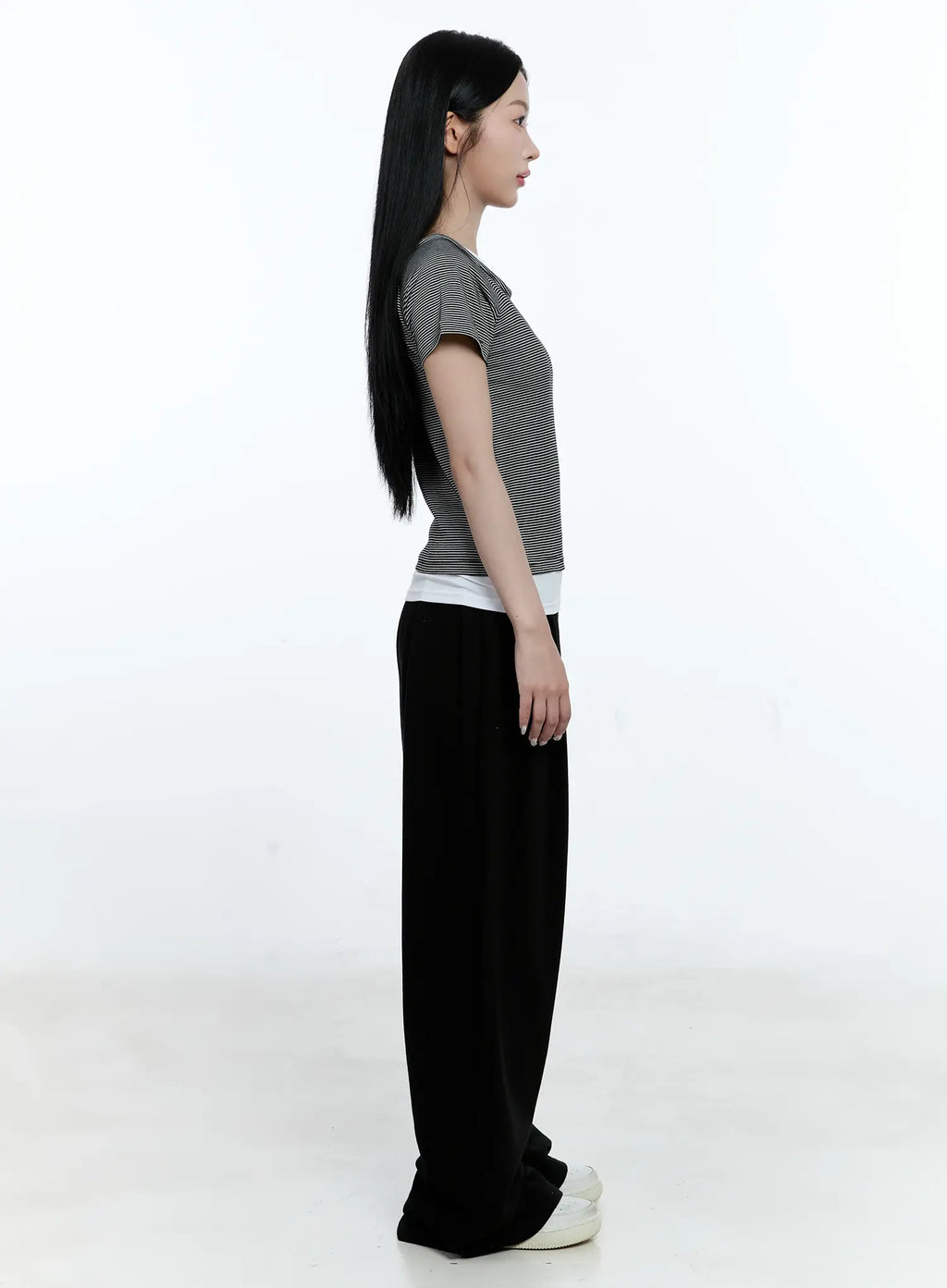 Pintuck Wide-Leg Trousers CG513