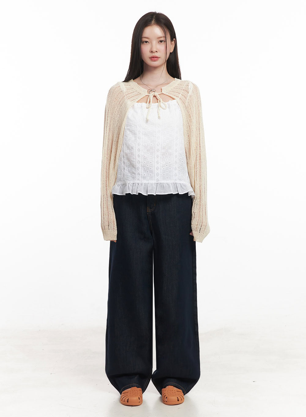 Sheer Knit Bolero Cardigan IY509