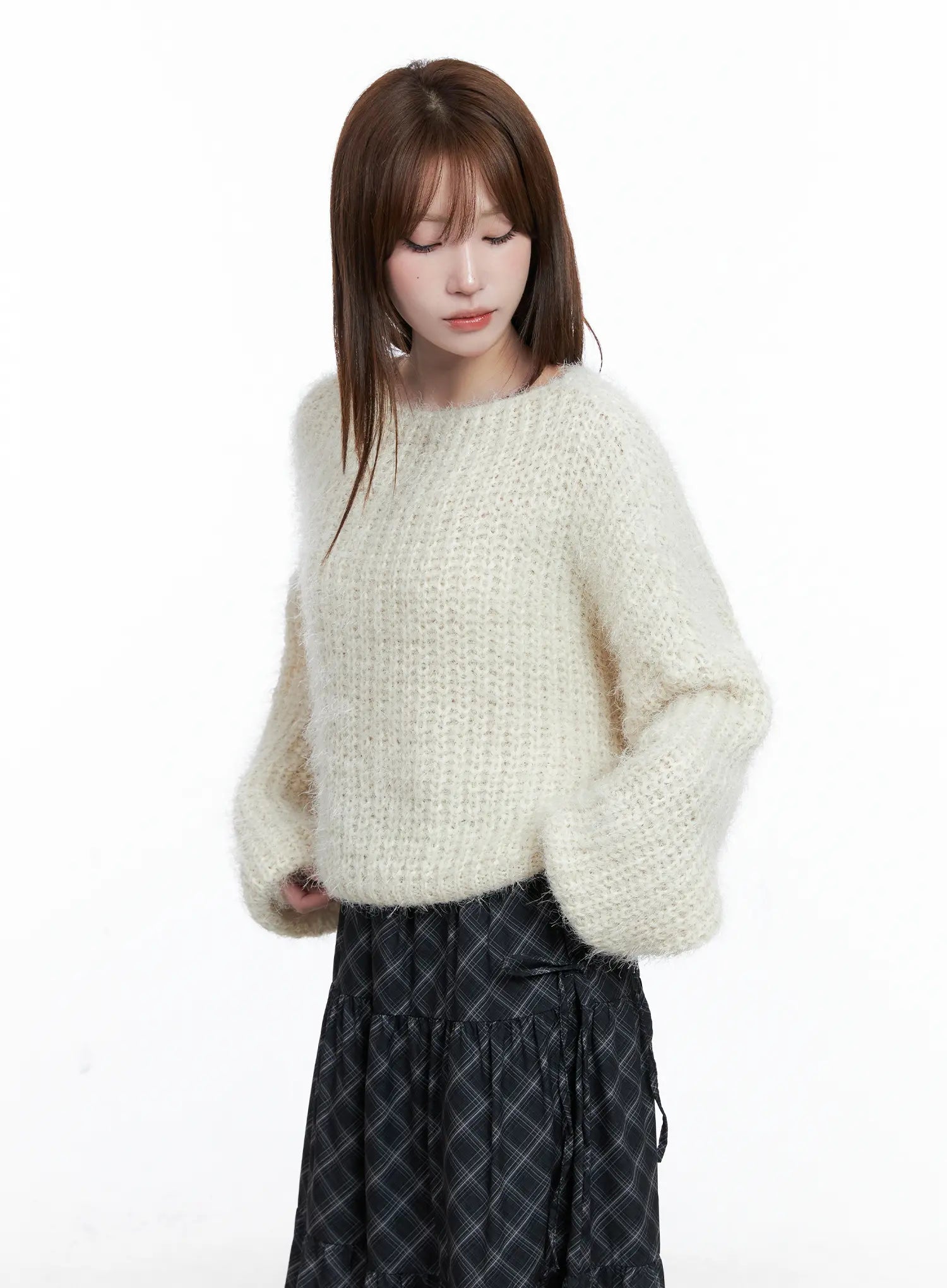 Fluffy Boatneck Sweater CG529