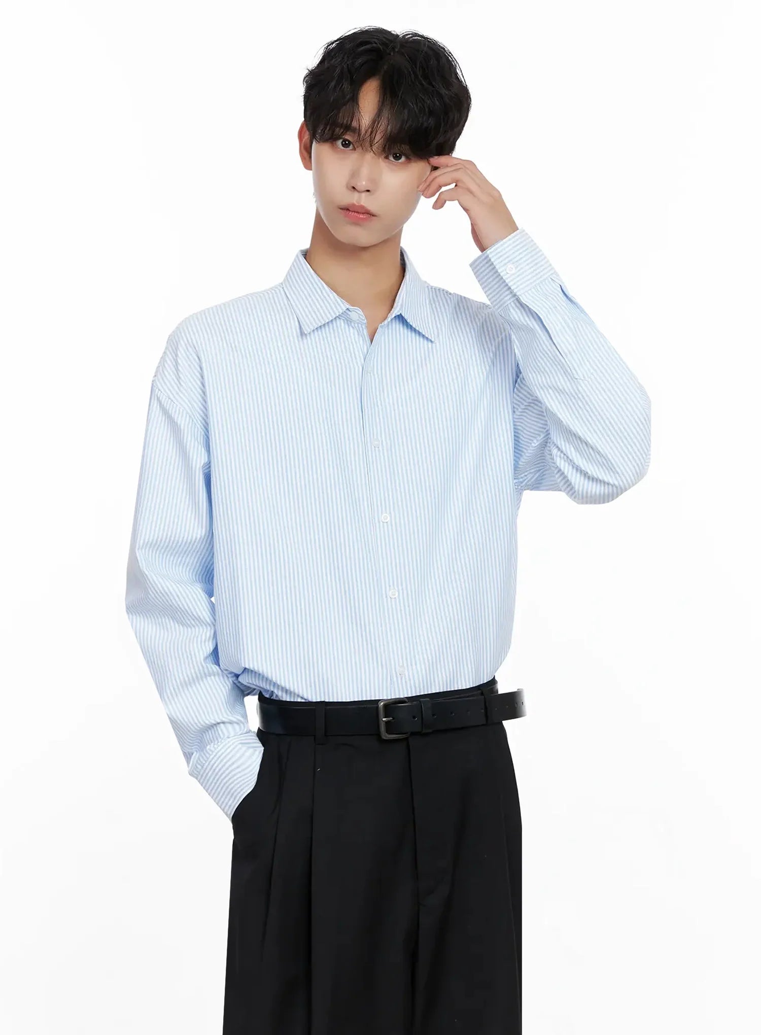 Men's Classic Striped Oxford Shirt IO516