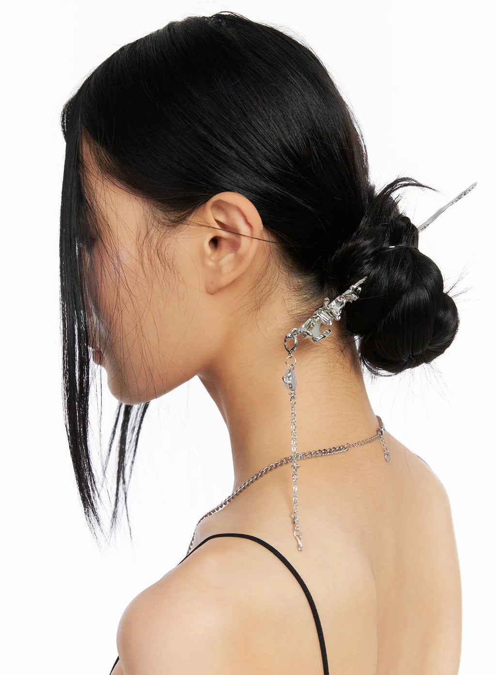 Elegant Crescent Moon Charm Hair Stick CS511