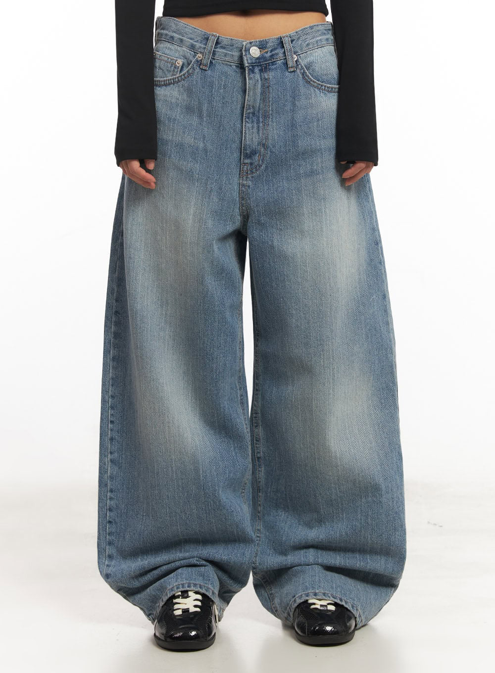 Yvette Washed Baggy Jeans IA517