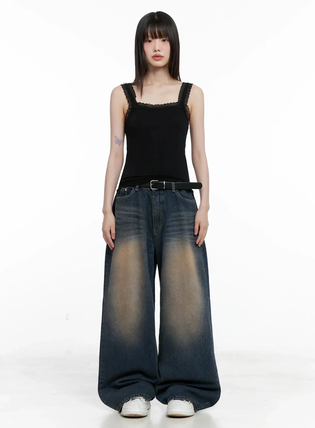 Lace-Trim Sleeveless Tank Top IL531