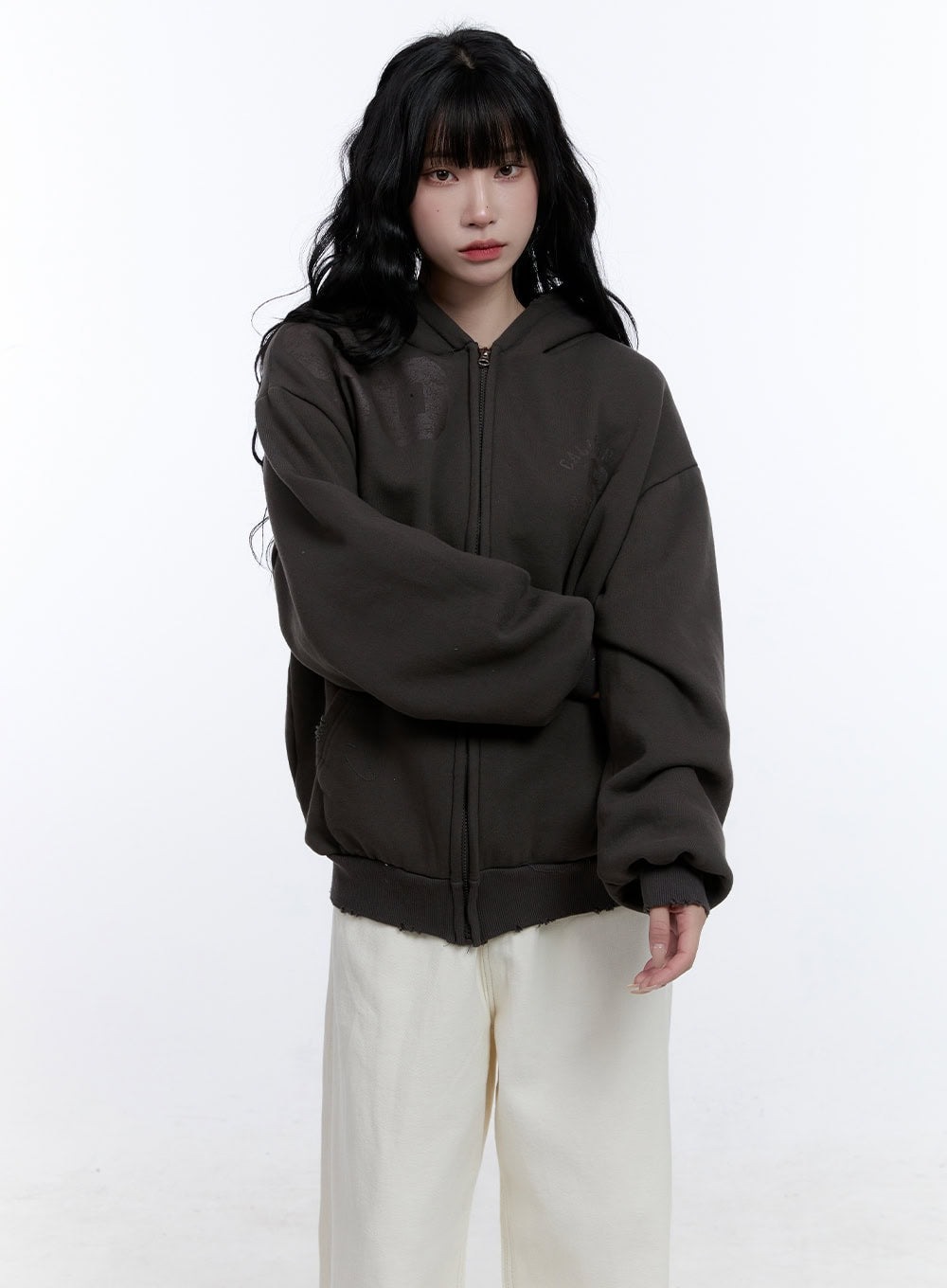 Graphic Oversized Hooded Sweatshirt CD419