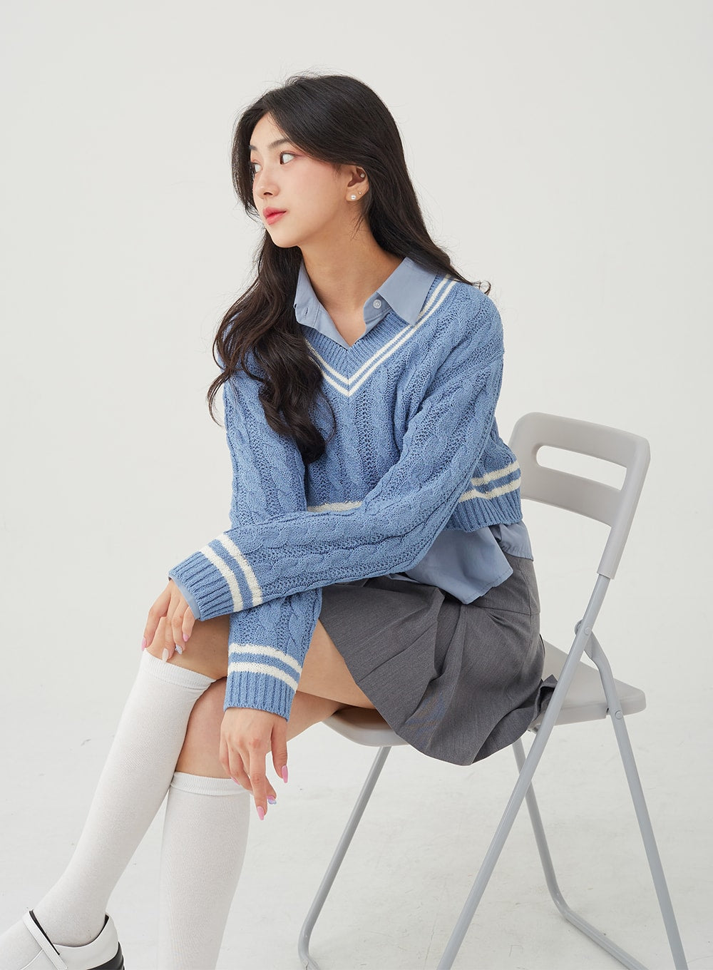 Basic Tone Down Color Crop Shirt BG23