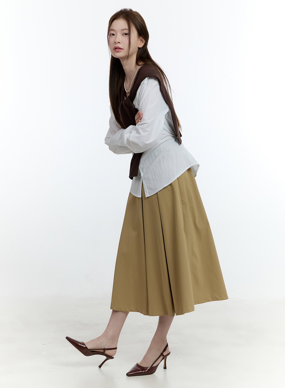 Knitted Front-Tie Shawl CF503