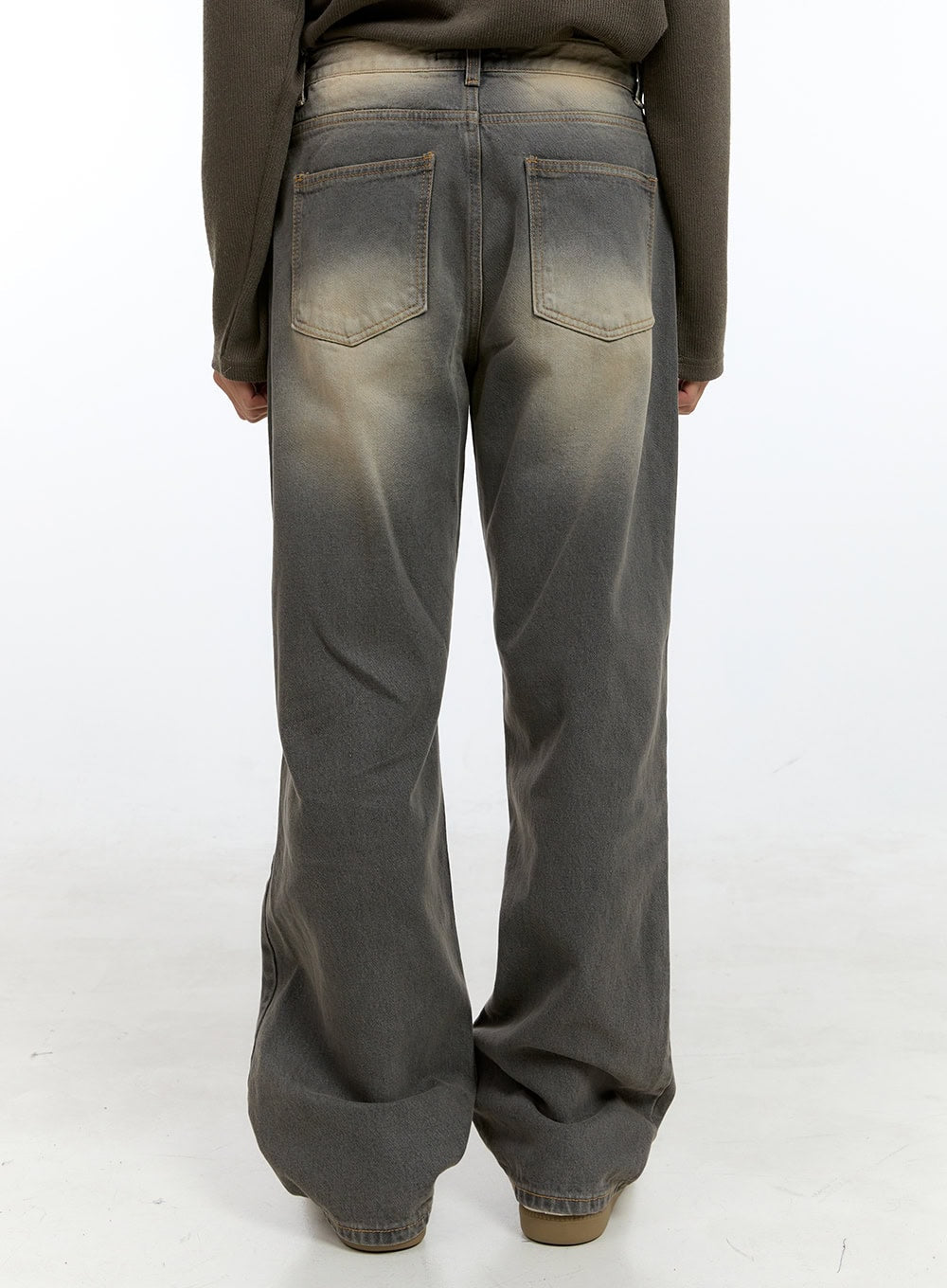 Men's James Vintage Washed Wide Leg Jeans IG422