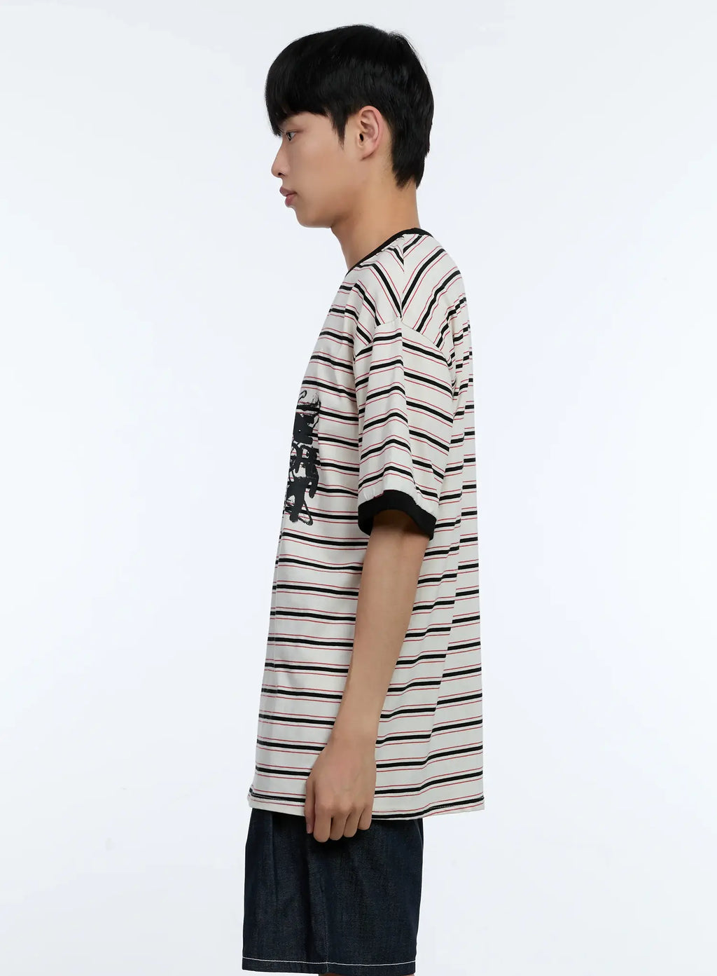 Men's Star Contrast Stripe Tee IL517