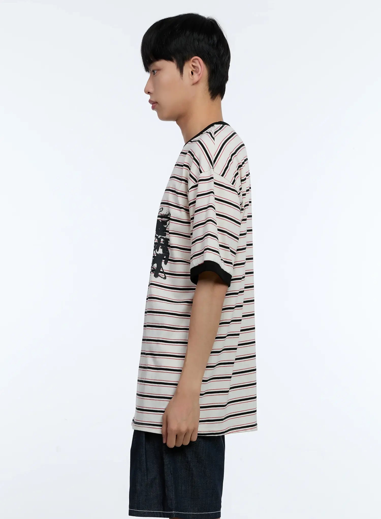 Men's Star Contrast Stripe Tee IL517