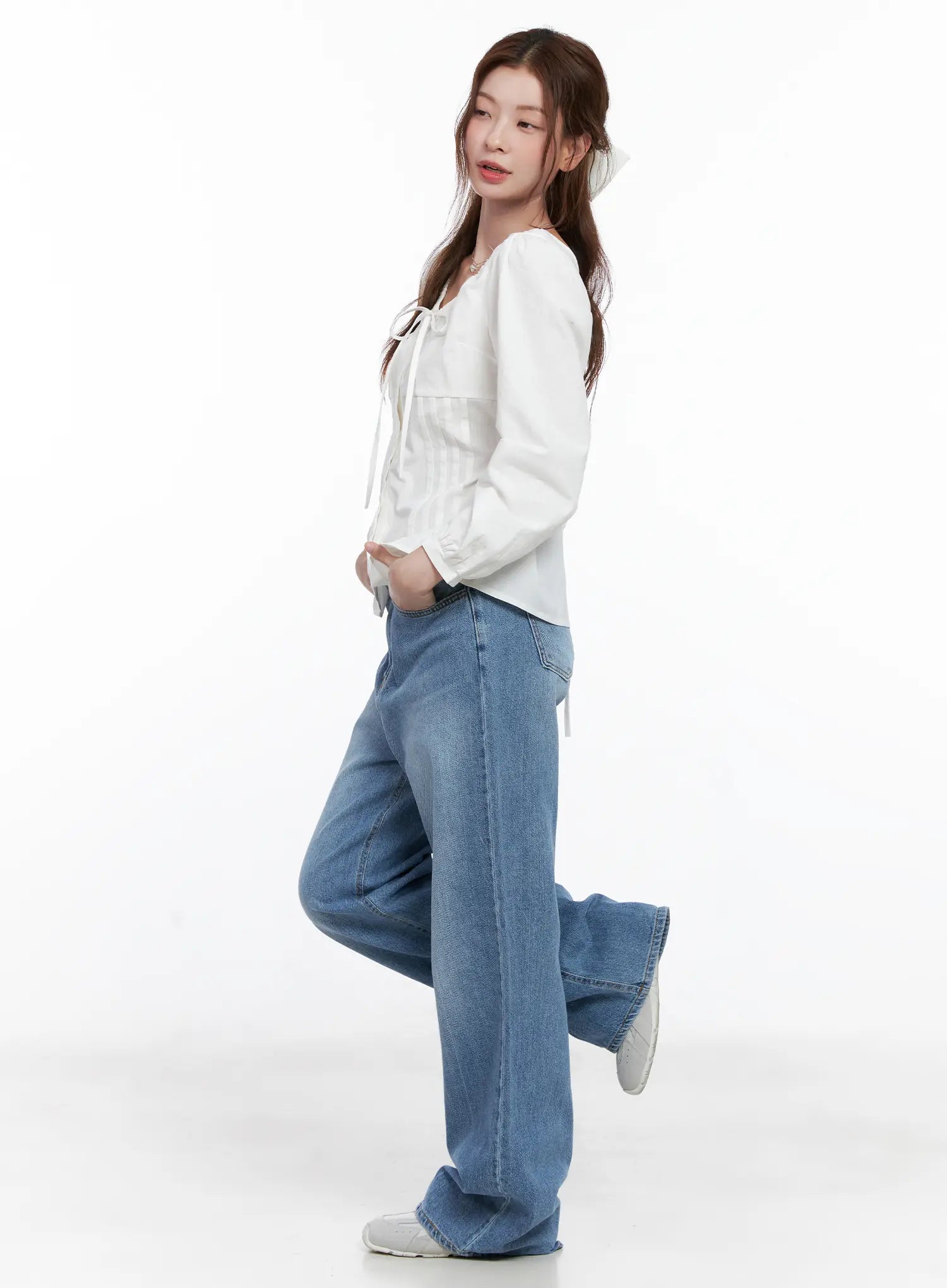 Chic Two-Way Ribbon Blouse CG521