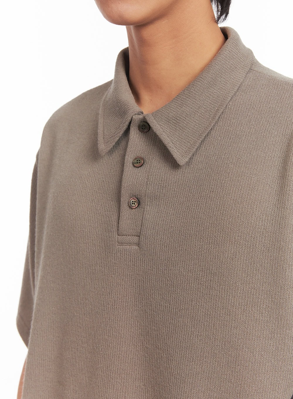 Men's Collared Knitted T-Shirt IA511