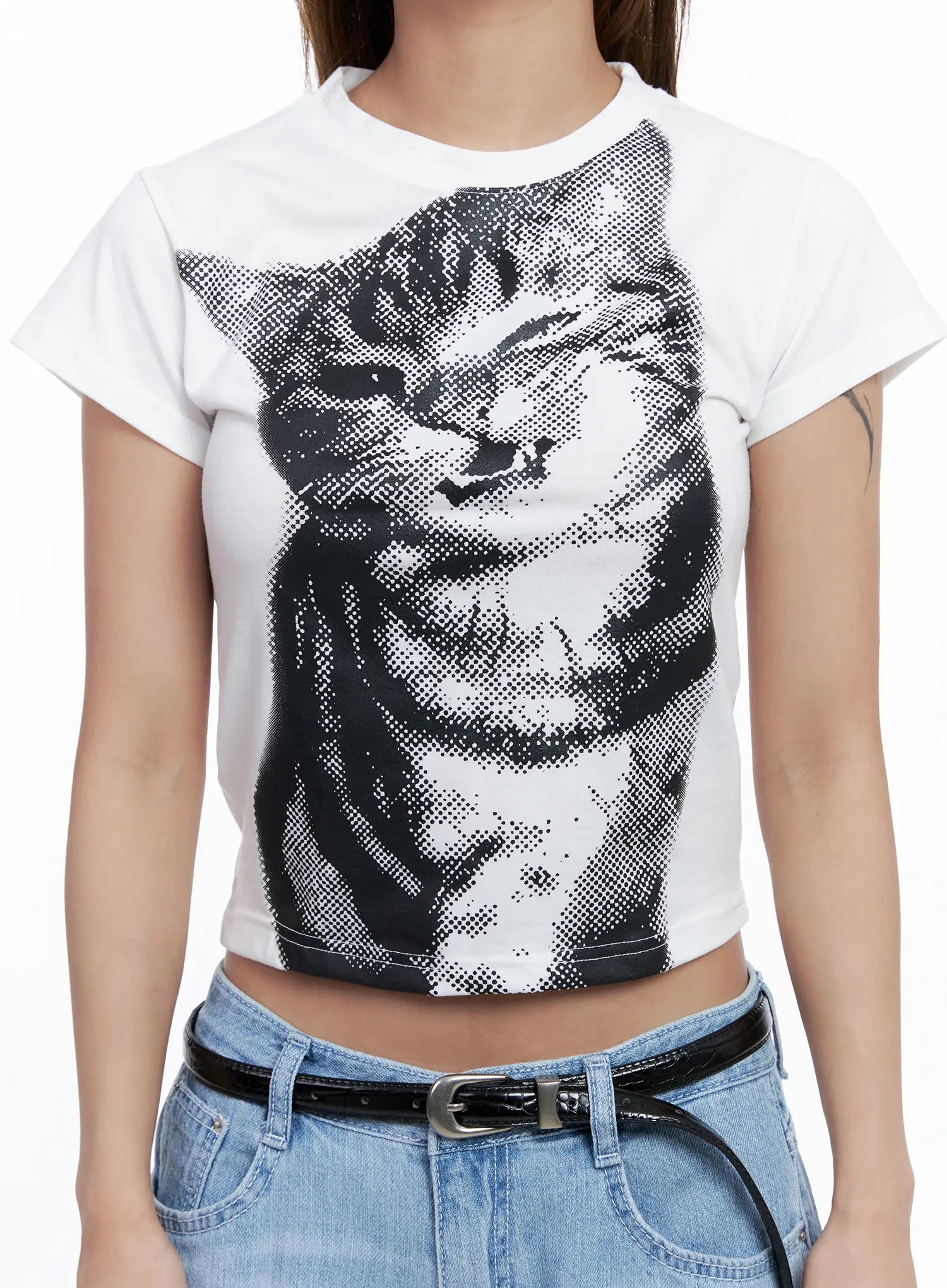 Kitty Graphic Crop Tee CL510
