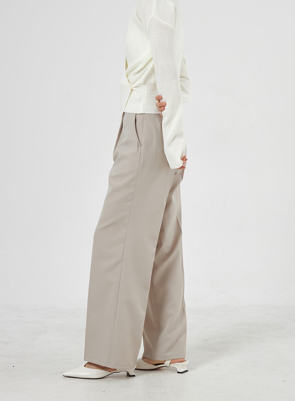 Wide Basic Tailored Pants OA307